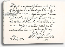 Постер Школа: Америка (18 в) Handwriting and signature of George Washington, 1758 Постер Школа: Америка (18 в) Handwriting and signature of George Washington, 1758