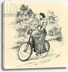 Постер A 19th century female cyclist. From The Strand Magazine published 1897 Постер A 19th century female cyclist. From The Strand Magazine published 1897
