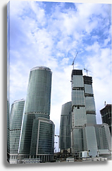 Постер Современные небоскребы в Москва-сити Постер Современные небоскребы в Москва-сити