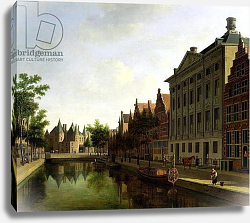 Постер Беркхейде Геррит View of the Kloveniersburgwal in Amsterdam, with the Waag, 1685 Постер Беркхейде Геррит View of the Kloveniersburgwal in Amsterdam, with the Waag, 1685