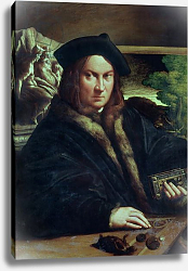Постер Пармиджанино Portrait of a gentleman wearing a beret Постер Пармиджанино Portrait of a gentleman wearing a beret