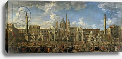 Постер Панини Джованни Паоло Preparation For the Firework Display Held at Piazza Navona, Rome, 1729 Постер Панини Джованни Паоло Preparation For the Firework Display Held at Piazza Navona, Rome, 1729