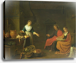 Постер Сорг Хендрик Christ in the House of Martha and Mary, 1645 Постер Сорг Хендрик Christ in the House of Martha and Mary, 1645
