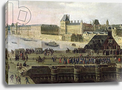 Постер Школа: Фламандская 17 в. View of the Pont-Neuf and the River Seine looking downstream, detail, c.1633 Постер Школа: Фламандская 17 в. View of the Pont-Neuf and the River Seine looking downstream, detail, c.1633