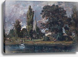 Постер Констебль Джон (John Constable) Salisbury Cathedral and Leadenhall from the River Avon Постер Констебль Джон (John Constable) Salisbury Cathedral and Leadenhall from the River Avon