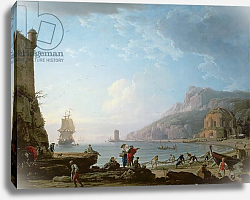 Постер Верне Клод Morning scene in a bay, 1752 Постер Верне Клод Morning scene in a bay, 1752