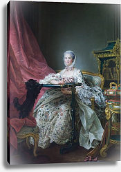 Постер Друаис Франсис Madame de Pompadour at her Tambour Frame Постер Друаис Франсис Madame de Pompadour at her Tambour Frame
