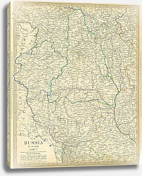 Постер Карта Россия в Европе, часть V, 1835г. Постер Карта Россия в Европе, часть V, 1835г.