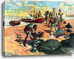Постер Ортиз Хосе (дет) Sir Walter Raleigh in Trinidad examining pitch Постер Ортиз Хосе (дет) Sir Walter Raleigh in Trinidad examining pitch