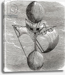 Постер Школа: Французская Lana's Flying Machine, from 'Wonderful Balloon Ascents or the Conquest of the Skies', in c.1870 Постер Школа: Французская Lana's Flying Machine, from 'Wonderful Balloon Ascents or the Conquest of the Skies', in c.1870