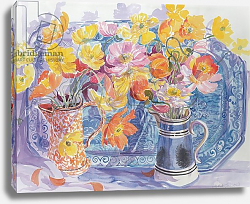 Постер Ллойд Элизабет (совр) Delft Plate and Iceland Poppies Постер Ллойд Элизабет (совр) Delft Plate and Iceland Poppies