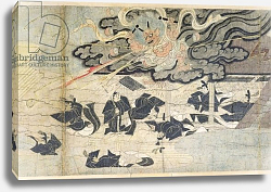 Постер Школа: Японская Demon Thunder, Tenjin Shrine, Kamakura Period Постер Школа: Японская Demon Thunder, Tenjin Shrine, Kamakura Period