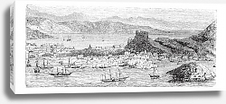 Постер Christiansted in Saint Croix, US Virgin Islands vintage engraving Постер Christiansted in Saint Croix, US Virgin Islands vintage engraving