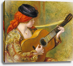 Постер Ренуар Пьер (Pierre-Auguste Renoir) Young Spanish Woman with a Guitar, 1898 Постер Ренуар Пьер (Pierre-Auguste Renoir) Young Spanish Woman with a Guitar, 1898