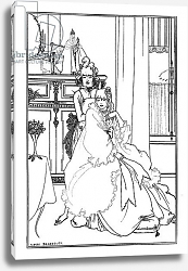 Постер Бердсли Аубри The Coiffing, from the poem 'The Ballad of a Barber', in 'The Savoy', 1896 Постер Бердсли Аубри The Coiffing, from the poem 'The Ballad of a Barber', in 'The Savoy', 1896