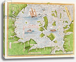 Постер Тестю Гульем (карты) Fol.30v Map of the Sea of Maluku, from the 'Cosmographie Universelle', 1555 Постер Тестю Гульем (карты) Fol.30v Map of the Sea of Maluku, from the 'Cosmographie Universelle', 1555
