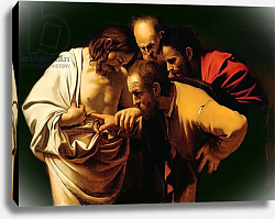 Постер Караваджо (Caravaggio) The Incredulity of St. Thomas, 1602-03 Постер Караваджо (Caravaggio) The Incredulity of St. Thomas, 1602-03