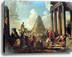 Постер Панини Джованни Паоло Alexander III the Great before the Tomb of Achilles Постер Панини Джованни Паоло Alexander III the Great before the Tomb of Achilles
