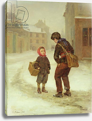 Постер Фрер Пьер On the way to school in the snow, 1879 Постер Фрер Пьер On the way to school in the snow, 1879