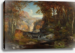 Постер Моран Томас A Scene on the Tohickon Creek: Autumn, 1868 Постер Моран Томас A Scene on the Tohickon Creek: Autumn, 1868