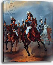 Постер Крюгер Франц Nicholas I with his officers, 1835 Постер Крюгер Франц Nicholas I with his officers, 1835