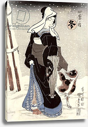 Постер Утагава Кунисада Winter, from the series 'Shiki no uchi' Постер Утагава Кунисада Winter, from the series 'Shiki no uchi'
