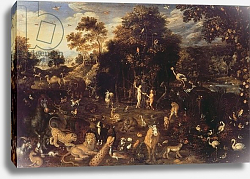 Постер Остен Изак The Garden of Eden with Adam and Eve Постер Остен Изак The Garden of Eden with Adam and Eve