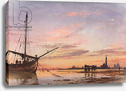 Постер Кук Эдвард View Across the Lagoon, Venice, Sunset, 1850 Постер Кук Эдвард View Across the Lagoon, Venice, Sunset, 1850