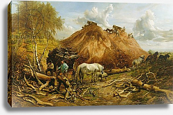Постер Купер Томас Сидни Clearing the Wood for the Iron Way, 1880 Постер Купер Томас Сидни Clearing the Wood for the Iron Way, 1880