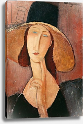 Постер Модильяни Амедео (Amedeo Modigliani) Portrait of Jeanne Hebuterne in a large hat, c.1918-19 Постер Модильяни Амедео (Amedeo Modigliani) Portrait of Jeanne Hebuterne in a large hat, c.1918-19