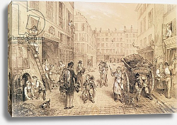 Постер Школа: Французская Scenes and Morals of Paris, from 'Paris qui s'eveille', printed by Lemercier, Paris Постер Школа: Французская Scenes and Morals of Paris, from 'Paris qui s'eveille', printed by Lemercier, Paris