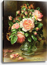 Постер Уильямс Альберт (совр) English Elegance Roses in a Glass Постер Уильямс Альберт (совр) English Elegance Roses in a Glass