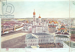 Постер Гадоле (Москва) Panorama of Moscow, detail of the Kremlin cathedrals, 1819 Постер Гадоле (Москва) Panorama of Moscow, detail of the Kremlin cathedrals, 1819
