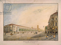 Постер Беггров Карл View of Nevsky Prospekt, near the Gostiny Dvor, St. Petersburg, 1823 Постер Беггров Карл View of Nevsky Prospekt, near the Gostiny Dvor, St. Petersburg, 1823