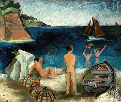 Постер Вуд Кристофер Bathers by the Sea, Treboul, 1930 Постер Вуд Кристофер Bathers by the Sea, Treboul, 1930