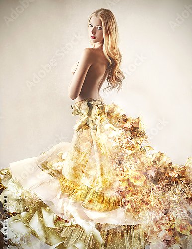Ян Схюттен: Девочка в золотом платье