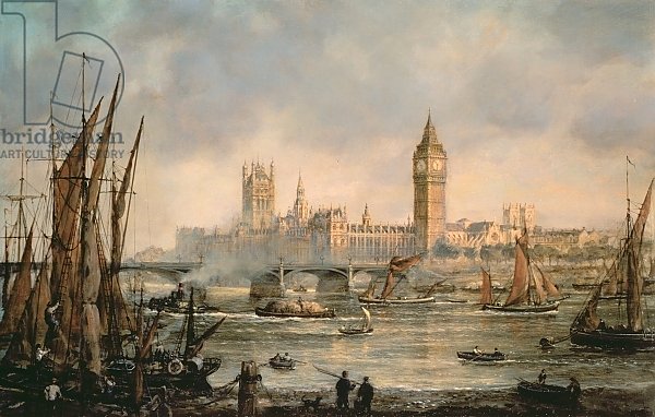 View of the Houses of Parliament from the River Thames