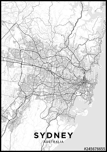 Светлая карта Сиднея