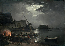 Постер Щедрин Сильвестр View of Naples in Moonlight, 1829 Постер Щедрин Сильвестр View of Naples in Moonlight, 1829