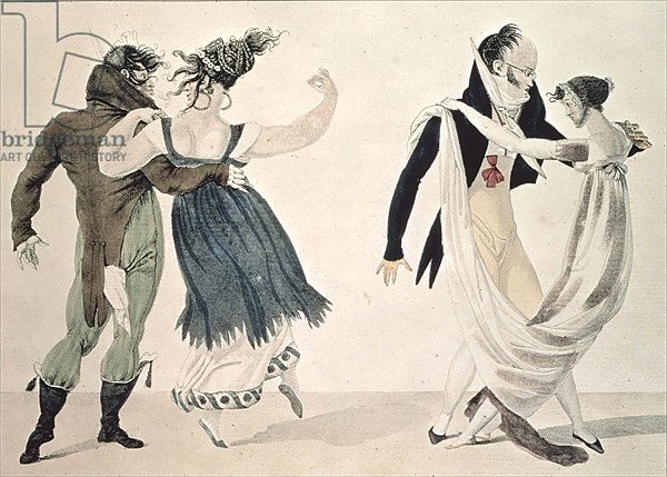 Good Form, No. 1: The Waltz, satirical cartoon, c.1820