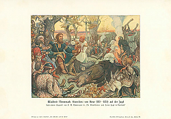 Постер Wladimir Monomach, Grossfurst von Kiew (1113-1125) auf der Jagd
