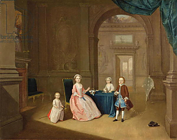 Постер Девис Артур Portrait of a Group of Children, c.1743 Постер Девис Артур Portrait of a Group of Children, c.1743