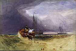 Постер Котман Джон Fishing Boats Off Yarmouth, 1832 Постер Котман Джон Fishing Boats Off Yarmouth, 1832