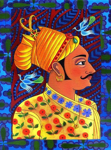 Maharaja with blue birds, 2011,
