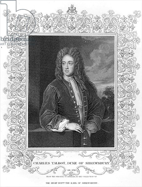 Charles Talbot, Duke of Shrewsbury, engraved by J. Cochran