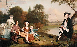 Постер Девис Артур Portrait of a Family, traditionally known as the Swaine family of Fencroft, Cambridgeshire, 1749 Постер Девис Артур Portrait of a Family, traditionally known as the Swaine family of Fencroft, Cambridgeshire, 1749
