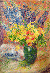 Постер Бох Анна Delphiniums and Chrysanthemums Постер Бох Анна Delphiniums and Chrysanthemums