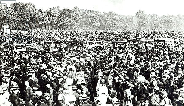 Great Votes for Women demonstration in Hyde Park, 21st June 1908