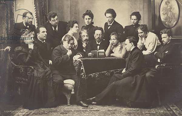 Anton Chekhov reading to members of the Moscow Art Theatre