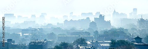 Китай Пекин. Городской смог